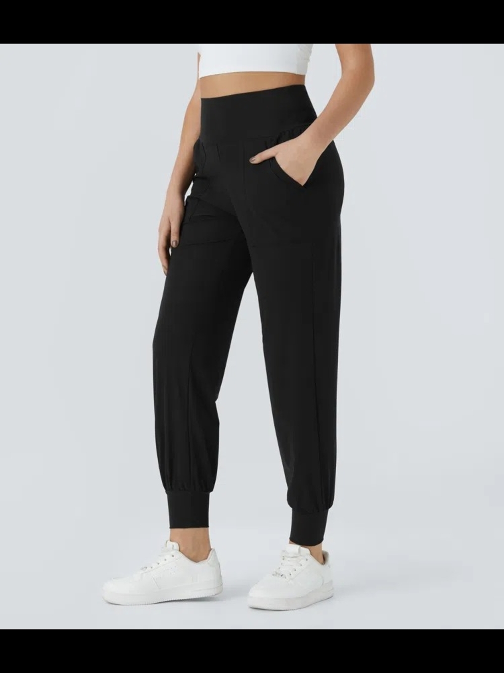 Halara High Waisted Plain Side Pocket Casual Joggers - Picture 2 of 7